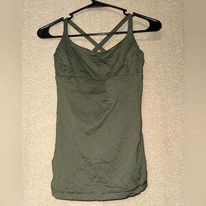 Women's Lululemon olive green full length align Top